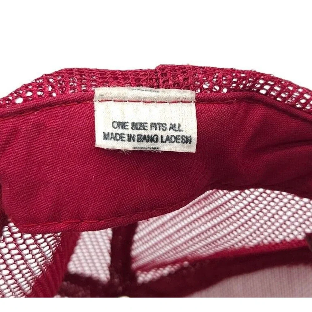 Plum Creek Golf Course Club Snapback Mesh Red‎ Baseball Cap Trucker Rope Hat VTG